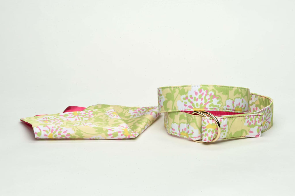 Vines Intertwined Belt and Pocket Square Combo - Belt and 