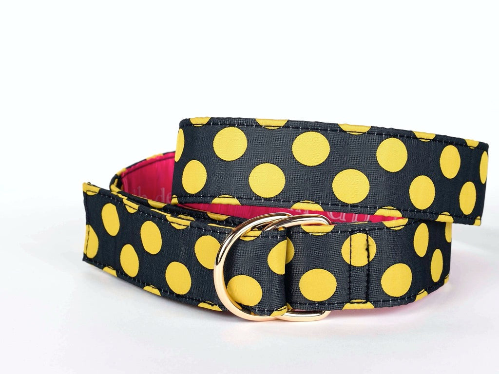 ?Bundled? Polka dot belt Yellow Vinyl Polka Dot Belt – OMNIA main image 2